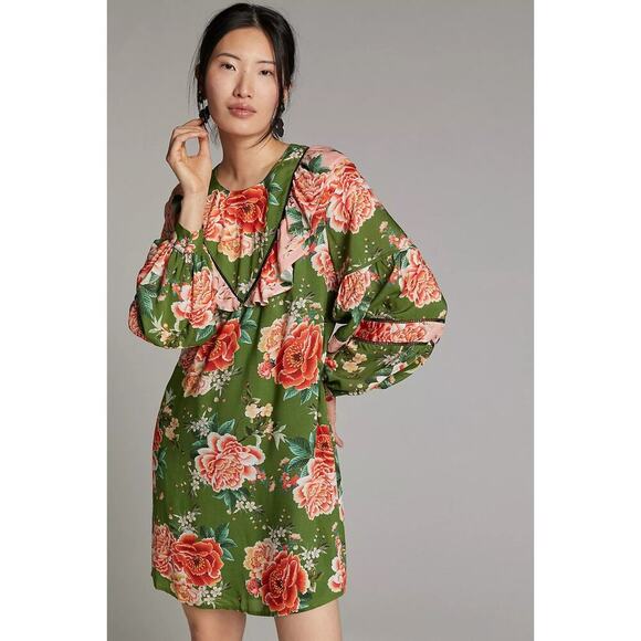 FARM RIO Women's Small Oversized Elinor Tunic Floral Short Dress - Picture 1 of 11